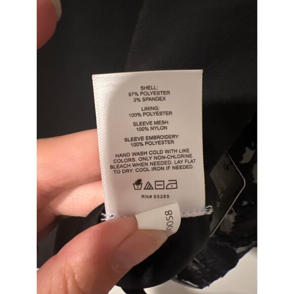 NEW Express Black Lace Sleeve Body Suit, Size XS, KB372 - Picture 6 of 6